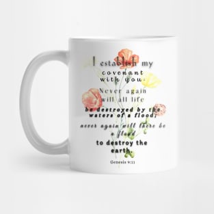 Genesis 9:11 Bible Verse. Mug